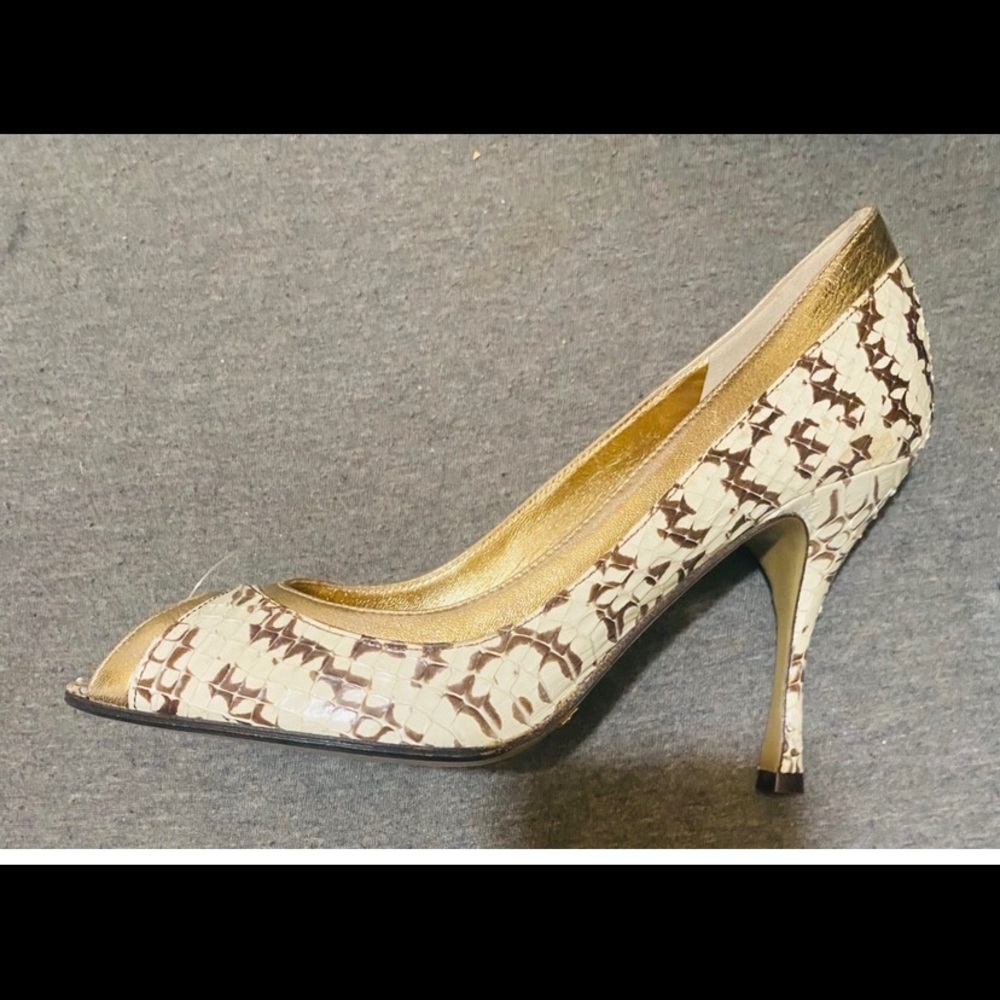 New Dolce Gabanna Snakeskin Shoes Size 36 Made In Italy